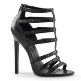 Black Matte 13 cm SEXY-15 Womens High Heels Sandals