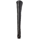 Black Matte 15 cm DELIGHT-3050 Platform Thigh High Boots