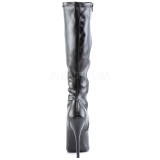 Black Matte 15 cm DOMINA-2000 High Heeled Womens Boots for Men