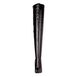Black Matte 15 cm DOMINA-3000 Thigh High Boots for Men