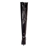 Black Matte 15 cm DOMINA-3000 Thigh High Boots for Men