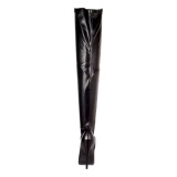 Black Matte 15 cm DOMINA-3000 Thigh High Boots for Men