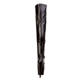 Black Matte 18 cm ADORE-3000 High Heeled Overknee Boots