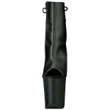 Black Matte 20 cm Pleaser FLAMINGO-1018 Platform Ankle Calf Boots