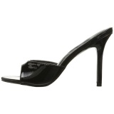 Black Patent 10 cm CLASSIQUE-01 big size mules shoes