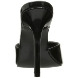 Black Patent 10 cm CLASSIQUE-01 big size mules shoes