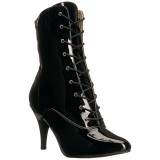 Black Patent 10 cm DREAM-1020 big size ankle boots womens