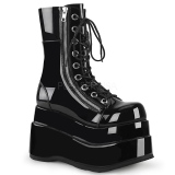 Black Patent 11,5 cm BEAR-265 demoniacult ankle boots platform