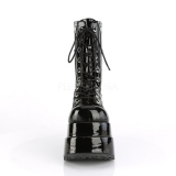 Black Patent 11,5 cm BEAR-265 demoniacult ankle boots platform