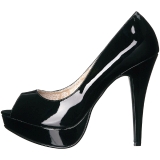 Black Patent 13,5 cm CHLOE-01 big size pumps shoes