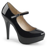 Black Patent 13,5 cm CHLOE-02 big size pumps shoes