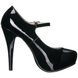 Black Patent 13,5 cm CHLOE-02 big size pumps shoes