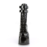 Black Patent 13 cm CAMEL-250 demoniacult ankle boots platform
