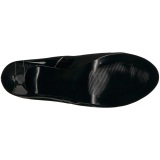 Black Patent 14,5 cm Burlesque TEEZE-06W mens pumps for wide feets