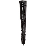 Black Patent 18 cm ADORE-3050 Platform Thigh High Boots