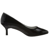 Black Patent 6,5 cm KITTEN-01 big size pumps shoes