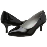 Black Patent 6,5 cm KITTEN-01 big size pumps shoes