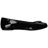Black Patent ANNA-01 big size ballerinas shoes