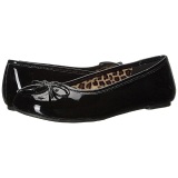 Black Patent ANNA-01 big size ballerinas shoes