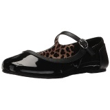 Black Patent ANNA-02 big size ballerinas shoes