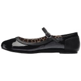 Black Patent ANNA-02 big size ballerinas shoes