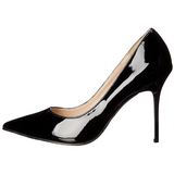 Black Patent Shiny 10 cm CLASSIQUE-20 pointed toe stiletto pumps