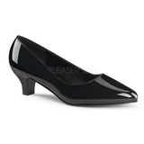 Black Patent Shiny 5 cm FAB-420W Pumps with low heels