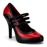 Black Red 11,5 cm rockabilly TEMPT-10 womens Shoes with High Heels