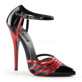 Black Red 15 cm DOMINA-412 Womens Shoes with High Heels