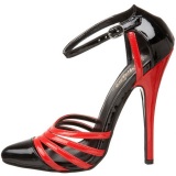 Black Red 15 cm DOMINA-412 Womens Shoes with High Heels