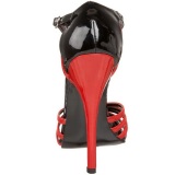 Black Red 15 cm DOMINA-412 Womens Shoes with High Heels