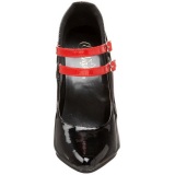 Black Red 15 cm DOMINA-442 Womens Shoes with High Heels