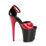 Black Red 20 cm FLAMINGO-889 platform pleaser high heels shoes