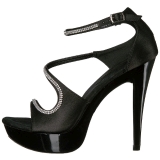 Black Rhinestone 13 cm COCKTAIL-526 Platform High Heels Shoes