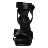 Black Satin 13 cm COCKTAIL-568 High Heeled Sandal Shoes