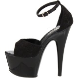 Black Satin 18 cm Pleaser ADORE-768 High Heels Platform