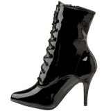 Black Shiny 10,5 cm VANITY-1020 Womens Ankle Boots for Men