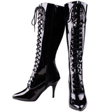 Black Shiny 10,5 cm VANITY-2020 High Heeled Womens Boots for Men