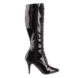 Black Shiny 10,5 cm VANITY-2020 High Heeled Womens Boots for Men