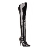 Black Shiny 10,5 cm VANITY-3010 High Heeled Overknee Boots