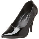 Black Shiny 10 cm DREAM-420 Pumps High Heels for Men