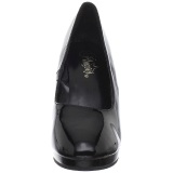 Black Shiny 11,5 cm FLAIR-480 Women pumps for men