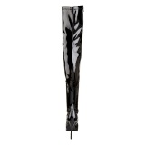 Black Shiny 13,5 cm INDULGE-3000 Thigh High Boots for Men