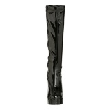 Black Shiny 13 cm ELECTRA-2000Z High Heeled Womens Boots for Men