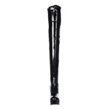 Black Shiny 13 cm ELECTRA-3000Z High Heeled Overknee Boots