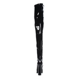 Black Shiny 13 cm ELECTRA-3000Z Thigh High Boots for Men