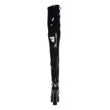 Black Shiny 13 cm ELECTRA-3000Z Thigh High Boots for Men