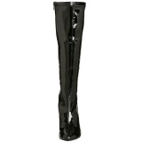 Black Shiny 13 cm SEDUCE-2000 High Heeled Womens Boots for Men