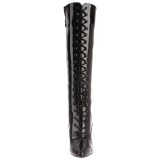 Black Shiny 13 cm SEDUCE-2020 High Heeled Womens Boots for Men