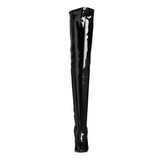 Black Shiny 13 cm SEDUCE-3000 Thigh High Boots for Men